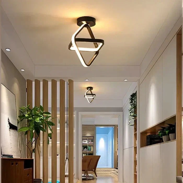 Moderne LED-Deckenlampe mit Doppelkreis-Design - Dämmerungsringe
