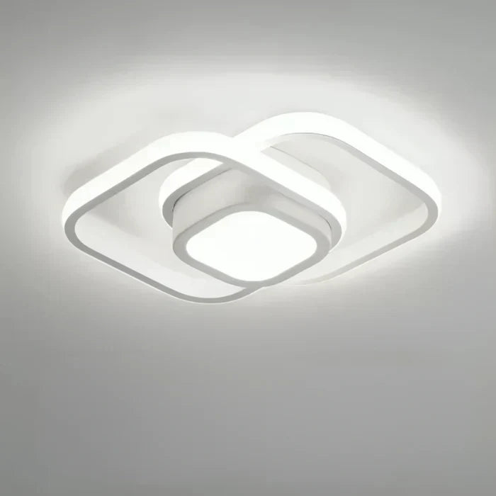 Moderne LED-Deckenlampe mit Doppelkreis-Design - Dämmerungsringe