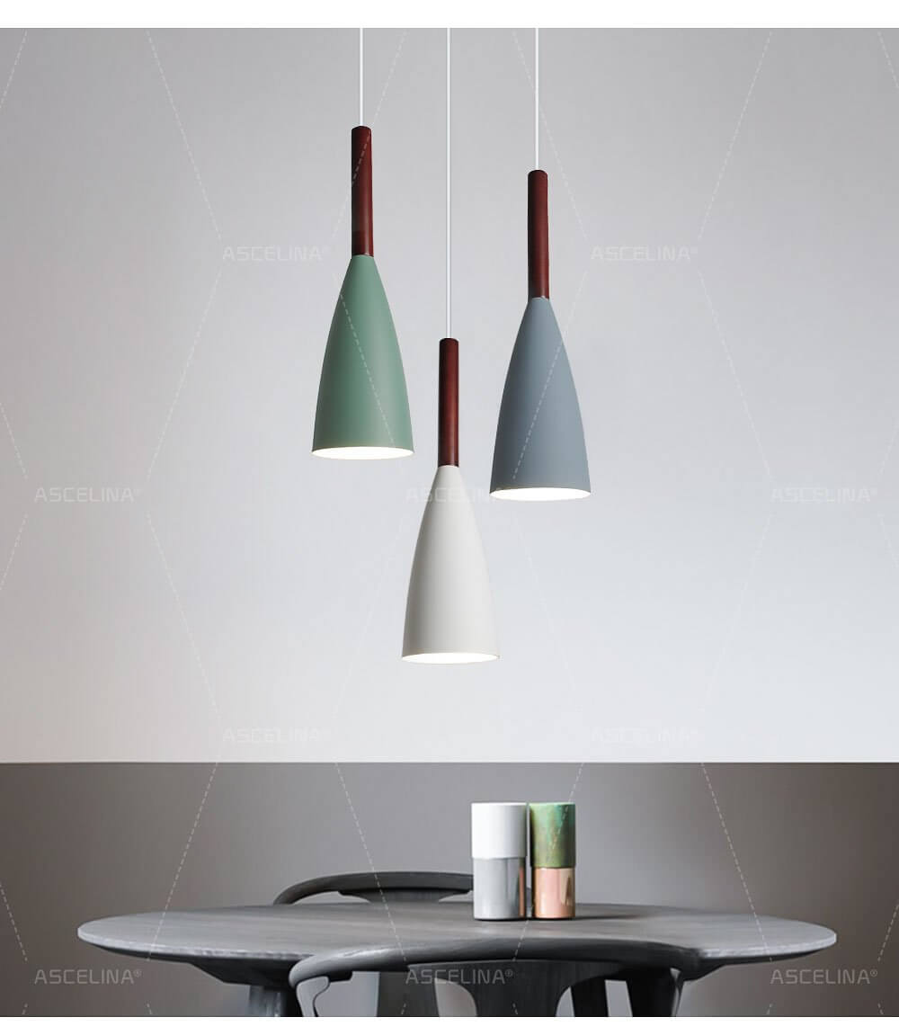 Moderne elegante nordische Stil farbenfrohe Pendelleuchte