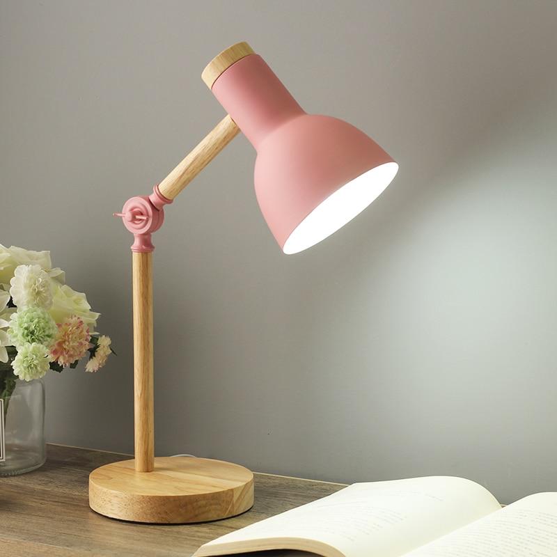 NordicGlow | Skandinavische Holz-Schreibtischlampe