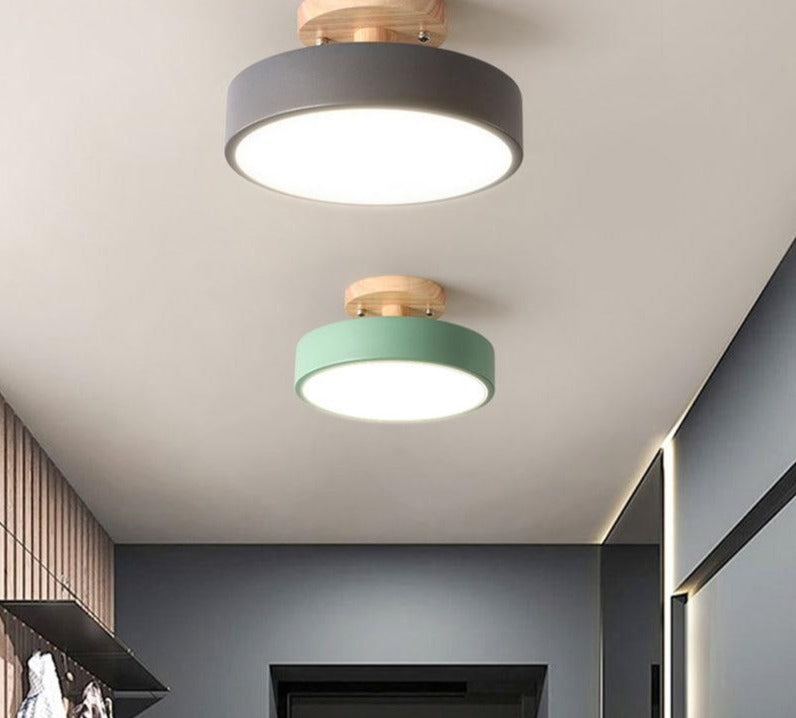 Farbenfrohe Nordic LED Deckenleuchte