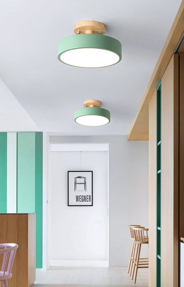 Farbenfrohe Nordic LED Deckenleuchte