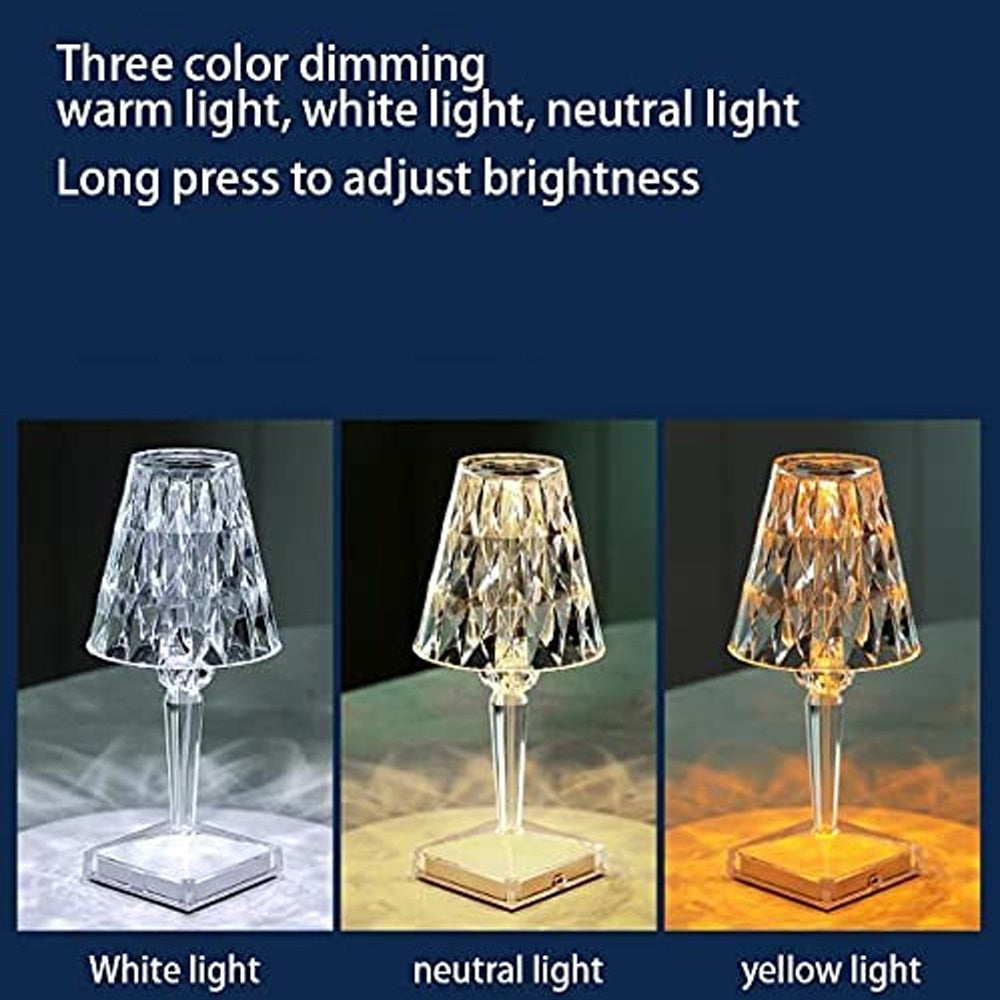 Diamant Acryl Tischlampe