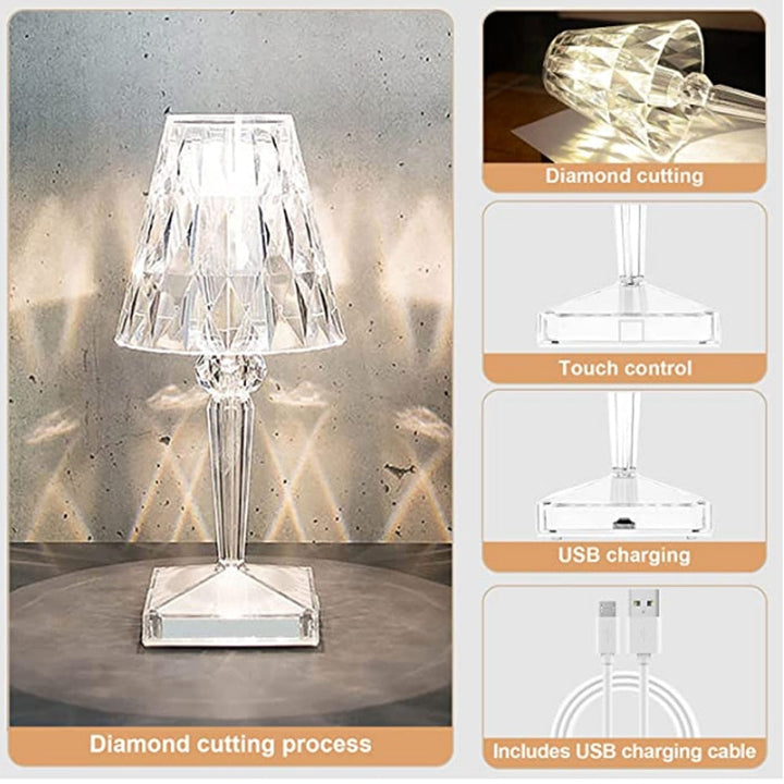 Diamant Acryl Tischlampe