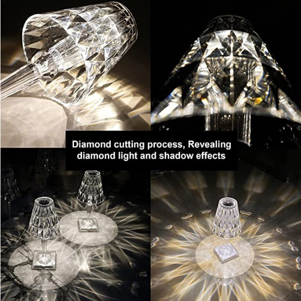 Diamant Acryl Tischlampe