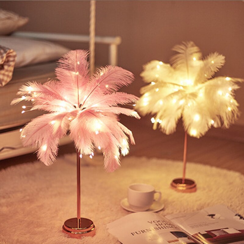 Federpalme Kreativ Tischlampe