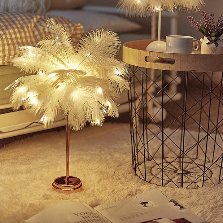 Federpalme Kreativ Tischlampe