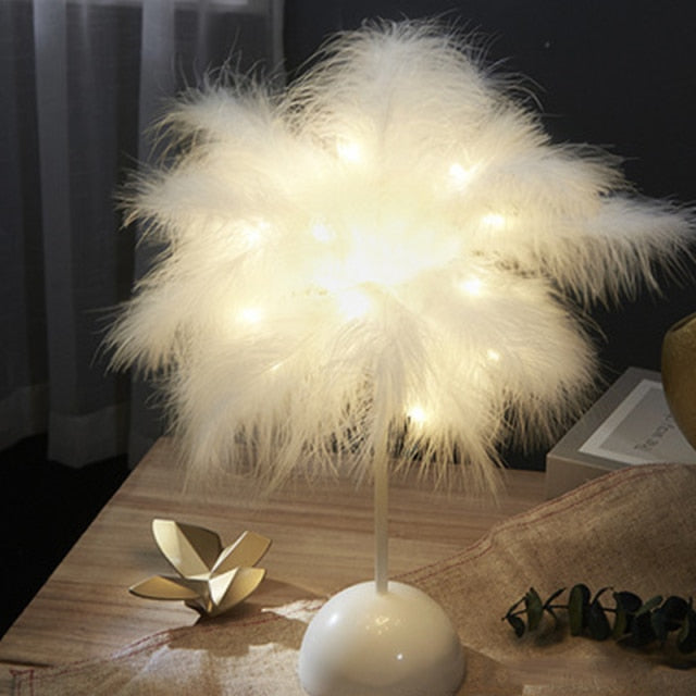 Federpalme Kreativ Tischlampe