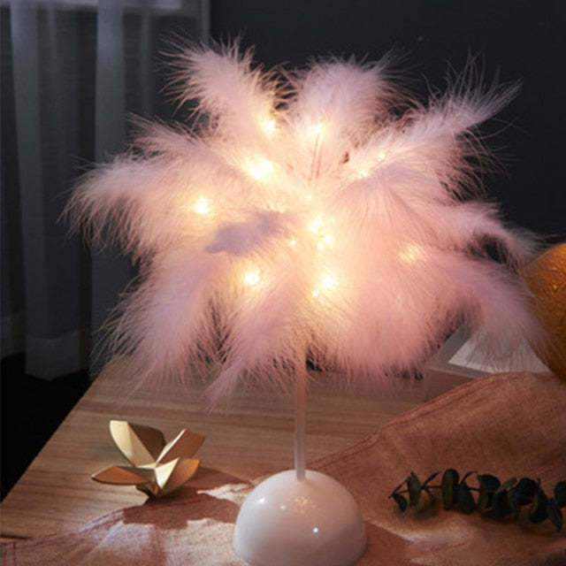 Federpalme Kreativ Tischlampe