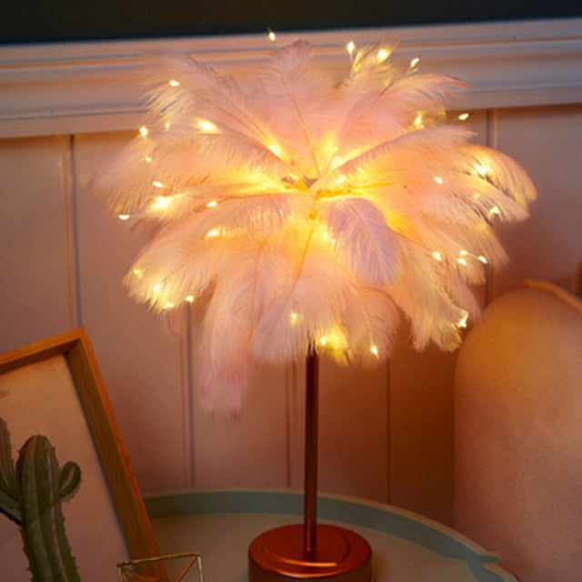 Federpalme Kreativ Tischlampe