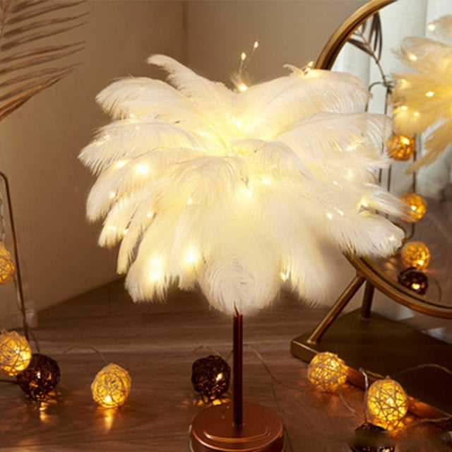 Federpalme Kreativ Tischlampe