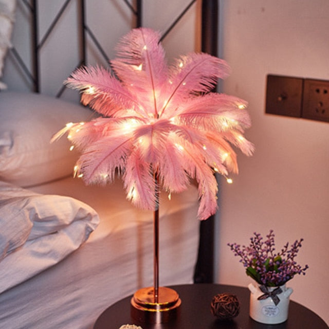 Federpalme Kreativ Tischlampe