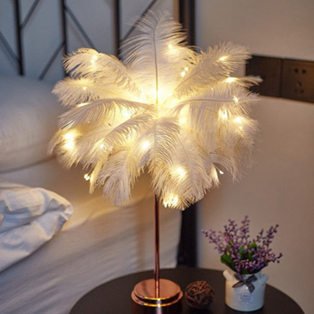 Federpalme Kreativ Tischlampe