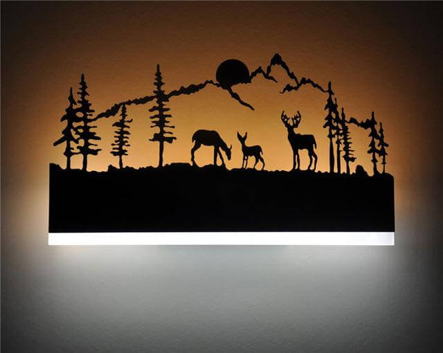 Schwarze Acryl kreative moderne LED-Wandlampen