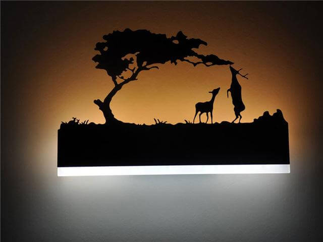 Schwarze Acryl kreative moderne LED-Wandlampen