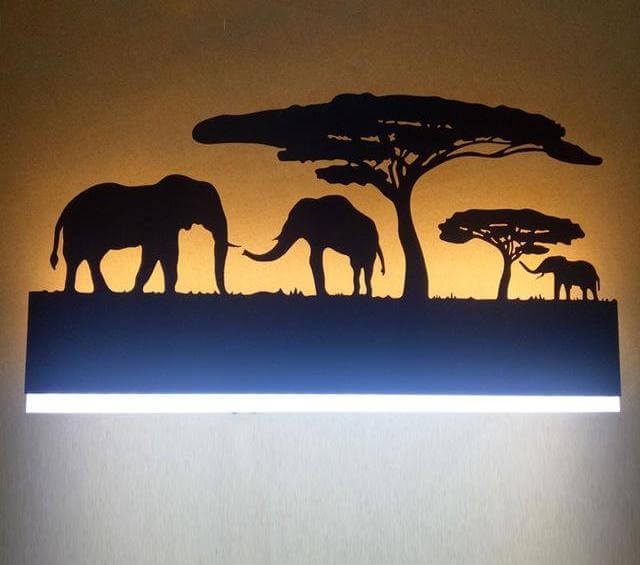 Schwarze Acryl kreative moderne LED-Wandlampen