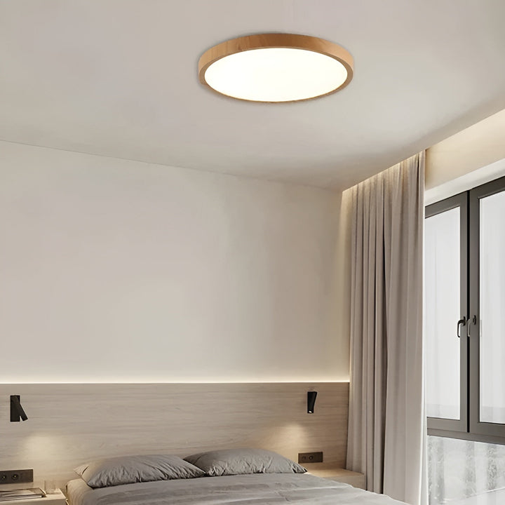 GrainGlow Licht - Modern Ultra-Dünne Holz Deckenleuchte