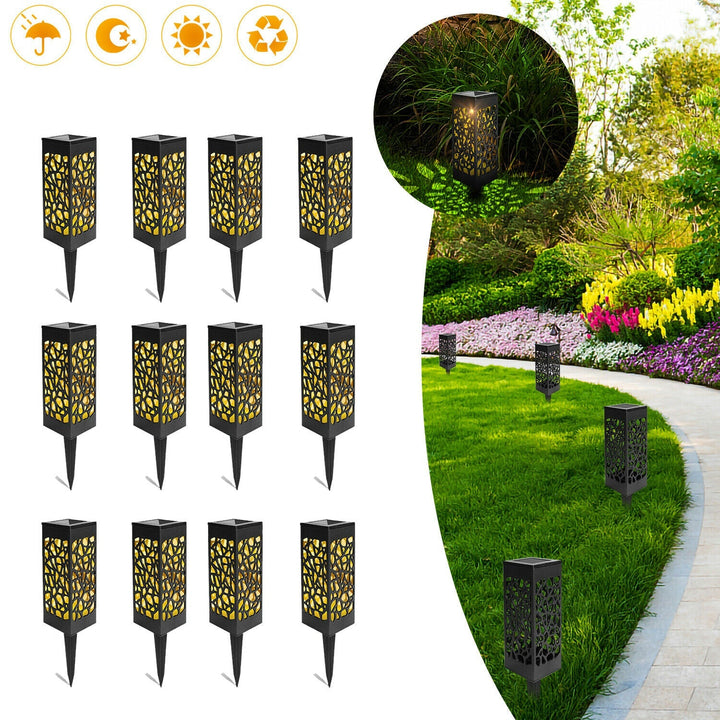 12X Solarleuchten LED Gehwegbeleuchtung Gartenbeleuchtung