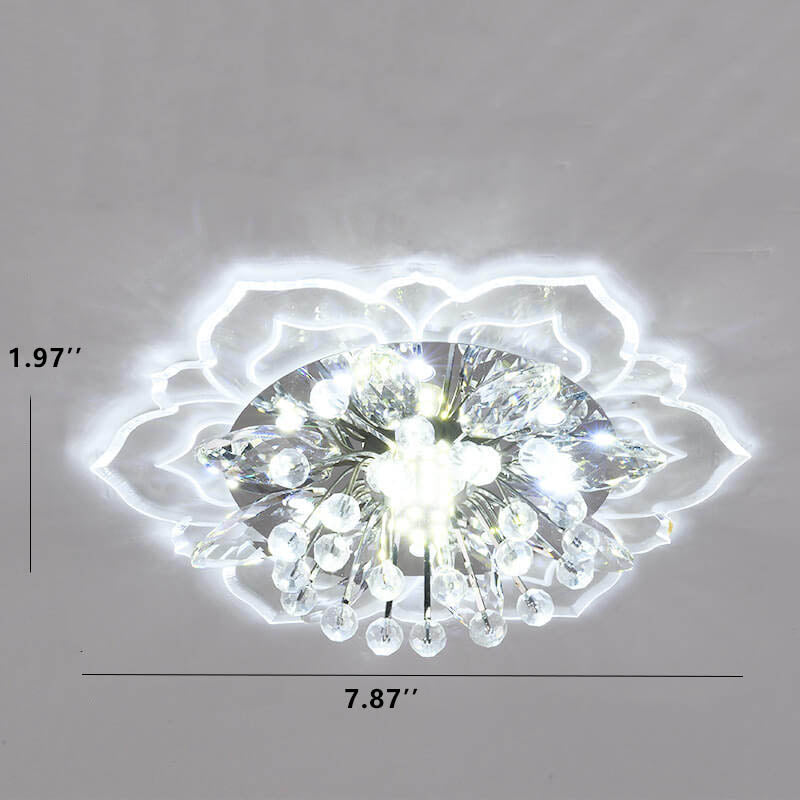 GlowPetal LED Kristall Deckenleuchte | Blumenförmig | Modernes Design | Energiesparend | Dekorative Beleuchtung