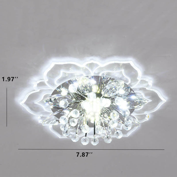 GlowPetal LED Kristall Deckenleuchte | Blumenförmig | Modernes Design | Energiesparend | Dekorative Beleuchtung