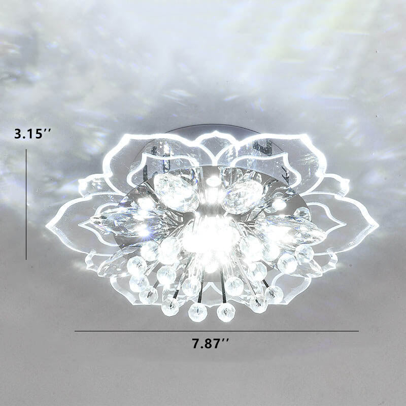GlowPetal LED Kristall Deckenleuchte | Blumenförmig | Modernes Design | Energiesparend | Dekorative Beleuchtung