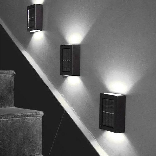 Drahtlose LED Solar Wandlampen Deluxe | Effiziente und kostensparende Außenbeleuchtung
