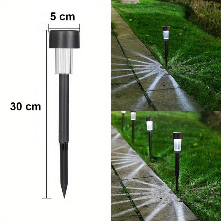 LED-Solarzellenlampen auf Spitzen - Schwarz 10 Stück.