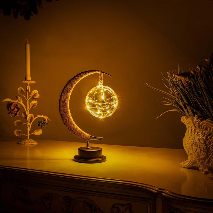 LED-Mondlampe, dekorative Tischleuchte fürs Schlafzimmer