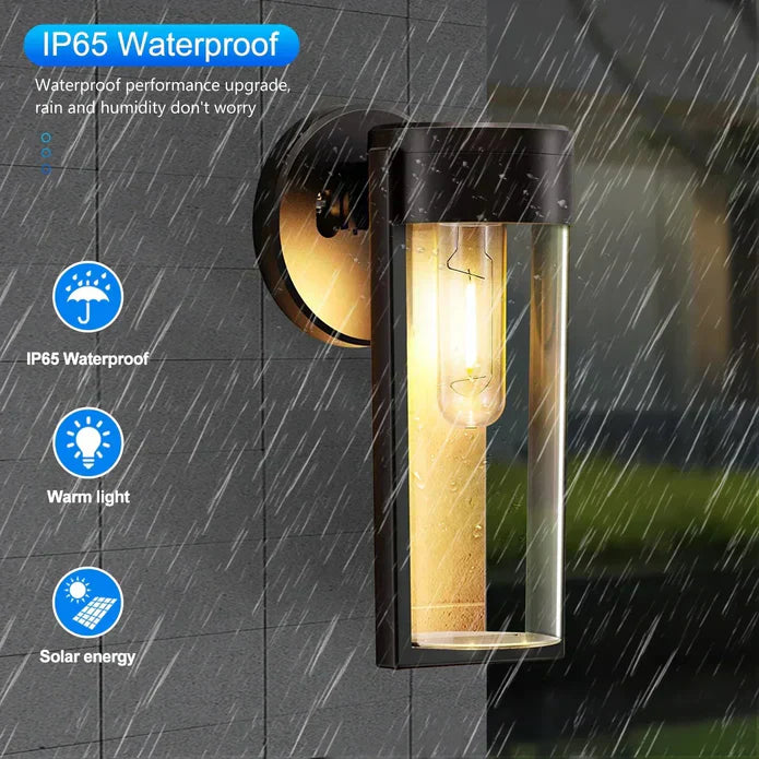 Solarbetriebene Wandlampe