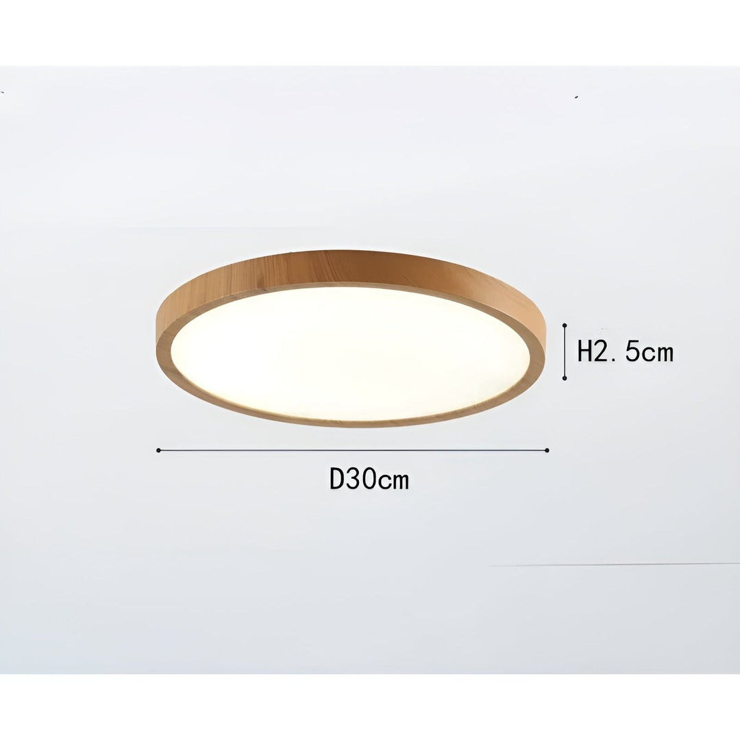 GrainGlow Licht - Modern Ultra-Dünne Holz Deckenleuchte