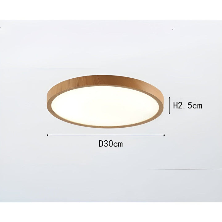 GrainGlow Licht - Modern Ultra-Dünne Holz Deckenleuchte