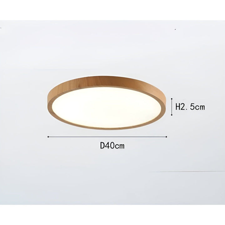 GrainGlow Licht - Modern Ultra-Dünne Holz Deckenleuchte