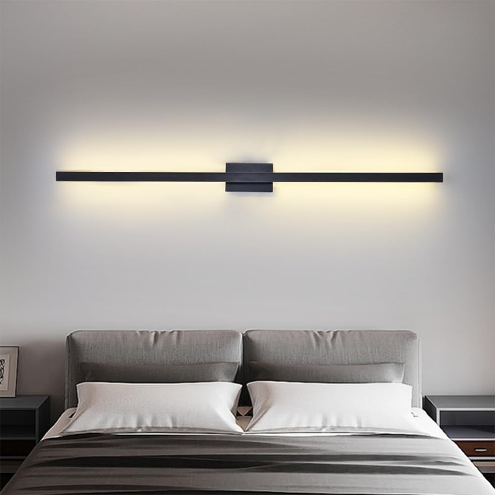 Industrielle Minimalistische Lange LED Eisen Wandlampen für zeitgenössische Wohnzimmerdekoration und stilvolle Beleuchtung