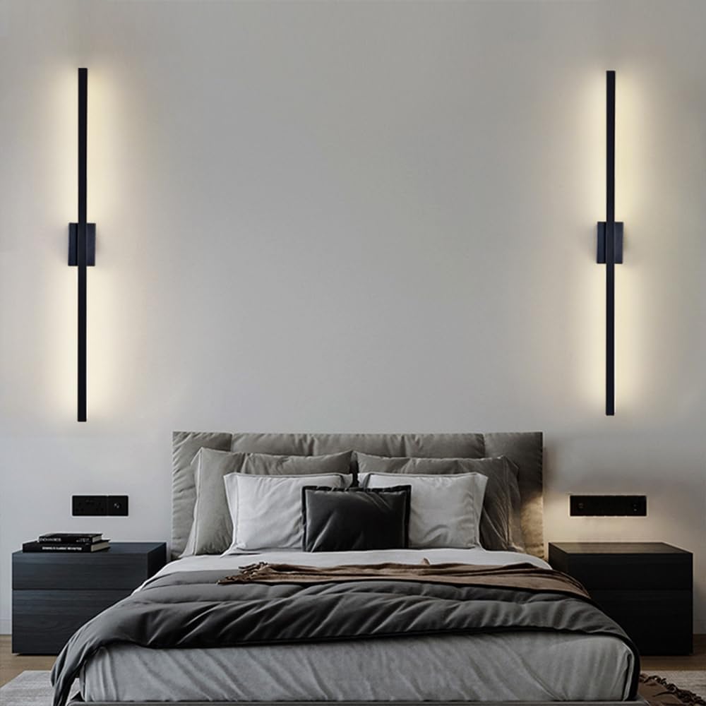 Industrielle Minimalistische Lange LED Eisen Wandlampen für zeitgenössische Wohnzimmerdekoration und stilvolle Beleuchtung