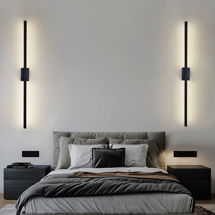 Industrielle Minimalistische Lange LED Eisen Wandlampen für zeitgenössische Wohnzimmerdekoration und stilvolle Beleuchtung